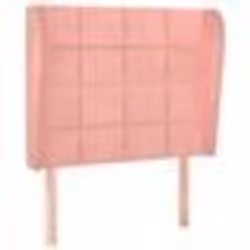 vidaXL Tête de lit avec oreilles Rose 93x23x118/128 cm Velours