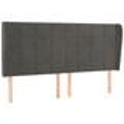 vidaXL Tête de lit avec oreilles Gris foncé 163x23x118/128 cm Velours