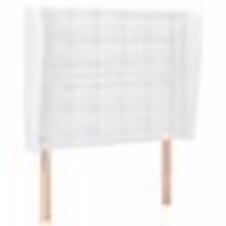 vidaXL Tête de lit avec oreilles Blanc 83x23x118/128 cm Similicuir