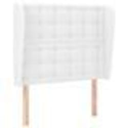 vidaXL Tête de lit avec oreilles Blanc 83x23x118/128 cm Similicuir