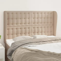 vidaXL Tête de lit avec oreilles Cappuccino 147x23x118/128 cm