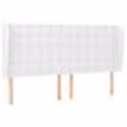vidaXL Tête de lit avec oreilles Blanc 163x23x118/128 cm Similicuir