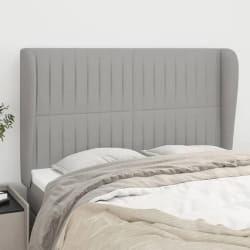 vidaXL Tête de lit avec oreilles 147x23x118 cm - Gris Clair