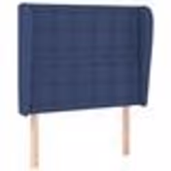 vidaXL Tête de lit avec oreilles Bleu 103x23x118/128 cm Tissu