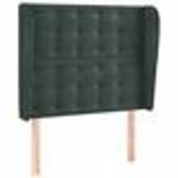 vidaXL Tête de lit avec oreilles Vert foncé 83x23x118/128 cm Velours