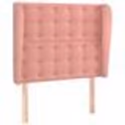 vidaXL Tête de lit avec oreilles Rose 83x23x118/128 cm Velours