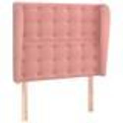 vidaXL Tête de lit avec oreilles Rose 83x23x118/128 cm Velours