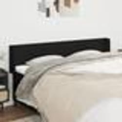 vidaXL Tête de lit avec oreilles Noir 183x16x78/88 cm Tissu