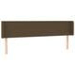 vidaXL Tête de lit avec oreilles Marron Foncé 203x16x78/88 cm Tissu