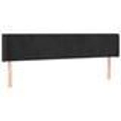 vidaXL Tête de lit avec oreilles Noir 163x16x78/88 cm Velours