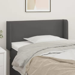 vidaXL Tête de lit avec oreilles Gris 103x16x78/88 cm Similicuir