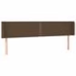 vidaXL Tête de lit avec oreilles Marron Foncé 163x16x78/88 cm Tissu