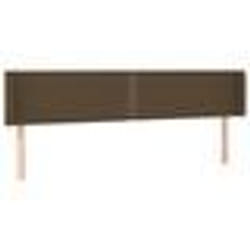 vidaXL Tête de lit avec oreilles Marron Foncé 163x16x78/88 cm Tissu