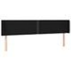 vidaXL Tête de lit avec oreilles Noir 183x16x78/88 cm Tissu