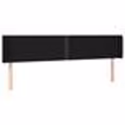 vidaXL Tête de lit avec oreilles Noir 203x16x78/88 cm Tissu