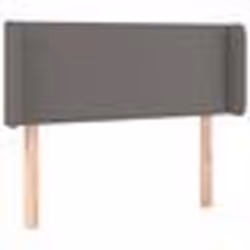 vidaXL Tête de lit avec oreilles Gris 103x16x78/88 cm Similicuir
