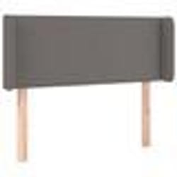 vidaXL Tête de lit avec oreilles Gris 103x16x78/88 cm Similicuir