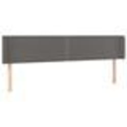 vidaXL Tête de lit avec oreilles Gris 163x16x78/88 cm Similicuir