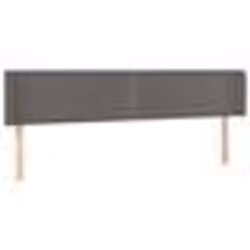 vidaXL Tête de lit avec oreilles Gris 183x16x78/88 cm Similicuir