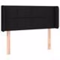 vidaXL Tête de lit avec oreilles Noir 93x16x78/88 cm Tissu