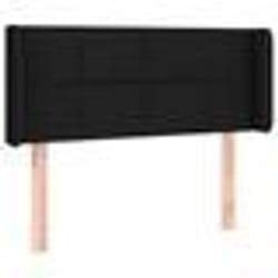 vidaXL Tête de lit avec oreilles Noir 93x16x78/88 cm Tissu