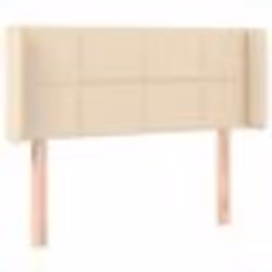 vidaXL Tête de lit avec oreilles Crème 103x16x78/88 cm Tissu