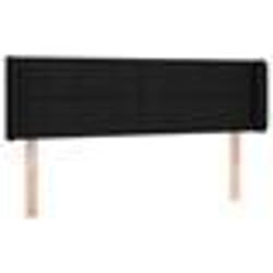 vidaXL Tête de lit avec oreilles Noir 147x16x78/88 cm Tissu