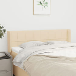 Vidaxl - Tête de lit avec oreilles Crème 147x16x78/88 cm Tissu