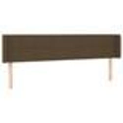 vidaXL Tête de lit avec oreilles Marron Foncé 163x16x78/88 cm Tissu