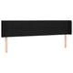 vidaXL Tête de lit avec oreilles Noir 183x16x78/88 cm Tissu