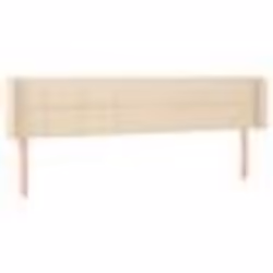 vidaXL Tête de lit avec oreilles Crème 203x16x78/88 cm Tissu