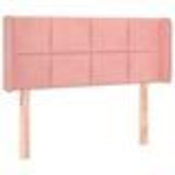 vidaXL Tête de lit avec oreilles Rose 83x16x78/88 cm Velours