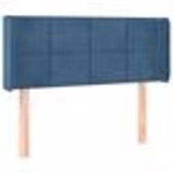 vidaXL Tête de lit avec oreilles Bleu foncé 93x16x78/88 cm Velours