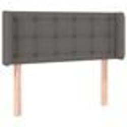 vidaXL Tête de lit avec oreilles Gris 93x16x78/88 cm Similicuir