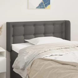 vidaXL Tête de lit avec oreilles Gris 103x16x78/88 cm Similicuir