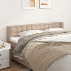 vidaXL Tête de lit avec oreilles Cappuccino 163x16x78/88 cm Similicuir