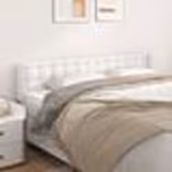 vidaXL Tête de lit avec oreilles Blanc 183x16x78/88 cm Similicuir
