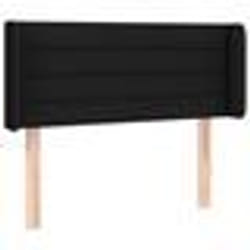 vidaXL Tête de lit avec oreilles Noir 83x16x78/88 cm Tissu
