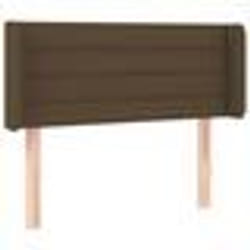 vidaXL Tête de lit avec oreilles Marron Foncé 83x16x78/88 cm Tissu