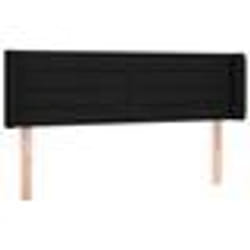 vidaXL Tête de lit avec oreilles Noir 147x16x78/88 cm Tissu
