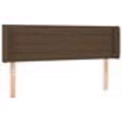 vidaXL Tête de lit avec oreilles Marron Foncé 147x16x78/88 cm Tissu