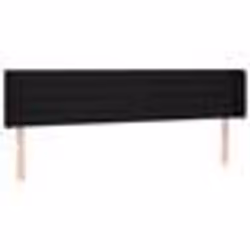 vidaXL Tête de lit avec oreilles Noir 163x16x78/88 cm Tissu