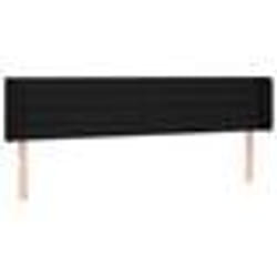 vidaXL Tête de lit avec oreilles Noir 163x16x78/88 cm Tissu