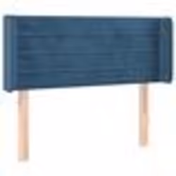 vidaXL Tête de lit avec oreilles Bleu foncé 103x16x78/88 cm Velours