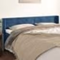vidaXL Tête de lit avec oreilles Bleu foncé 183x16x78/88 cm Velours