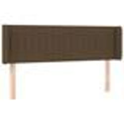 vidaXL Tête de lit avec oreilles Marron Foncé 147x16x78/88 cm Tissu