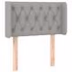vidaXL Tête de lit avec oreilles Gris clair 83x16x78/88 cm Tissu