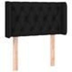 vidaXL Tête de lit avec oreilles Noir 83x16x78/88 cm Tissu