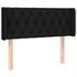 vidaXL Tête de lit avec oreilles Noir 93x16x78/88 cm Tissu