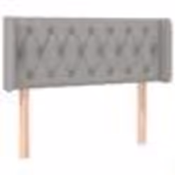 vidaXL Tête de lit avec oreilles Gris clair 103x16x78/88 cm Tissu